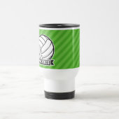 Mug De Voyage Volley-ball sur Green Stripes (Centre)