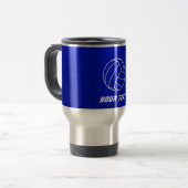 Mug De Voyage Volleyball bleu profond (Devant gauche)