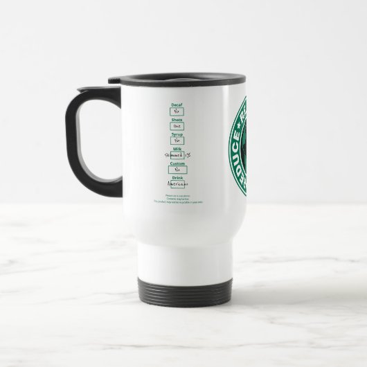 Mug De Voyage VOS spécifications de boisson exactes 'Réutiliser  (Gauche)