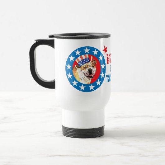 Mug De Voyage Vote pour Bulldog (Gauche)