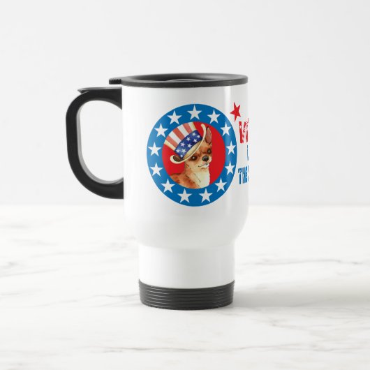 Mug De Voyage Vote pour Chihuahua (Gauche)