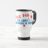 Mug De Voyage Vote pour Dachshund (Devant droit)