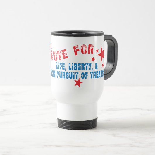 Mug De Voyage Vote pour Dachshund (Devant droit)