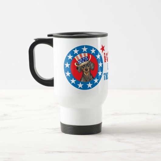 Mug De Voyage Vote pour Dachshund (Gauche)
