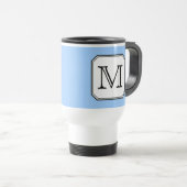 Mug De Voyage Votre lettre. Monogramme fait sur commande. Blanc (Devant droit)