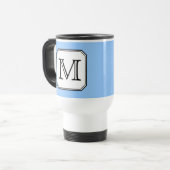 Mug De Voyage Votre lettre. Monogramme fait sur commande. Blanc (Devant gauche)