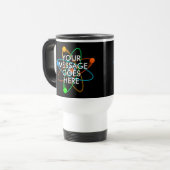 Mug De Voyage Votre message Structure atomique Science (Devant gauche)