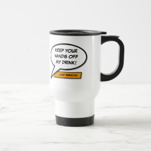 Mug De Voyage Votre message Voix Bubble Amusant Retro Comique Li