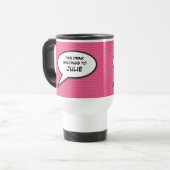 Mug De Voyage Votre message Voix Buble Fun Pink Comic Book (Devant gauche)