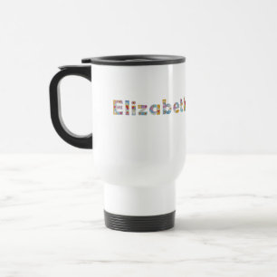 Mug De Voyage Votre nom en lettres florales artistiques / Elizab