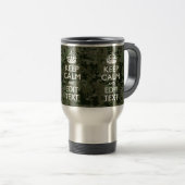 Mug De Voyage Votre texte Camouflage numérique Bois Conserver le (Devant droit)