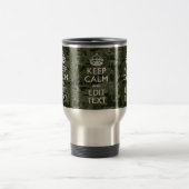 Mug De Voyage Votre texte Camouflage numérique Bois Conserver le (Centre)