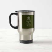 Mug De Voyage Votre texte restez calme sur la déco vert olive (Gauche)