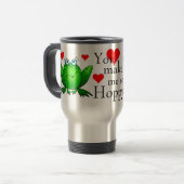 Mug De Voyage Vous me faites les grenouilles heureuses vertes (Devant gauche)