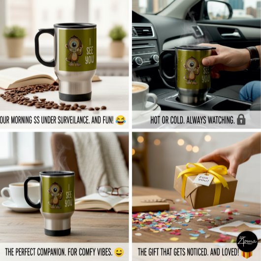 Mug De Voyage Vous Voyez Muggy Monkey -