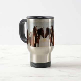 Mug De Voyage Voyage de chevaux de plage/tasse de banlieusard