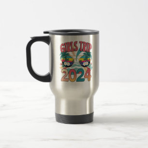 Mug De Voyage Voyage de filles Groovy 2024 Week-end Été Plage