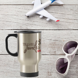 Mug De Voyage Voyage Junkie Avion minimaliste Personnalisé