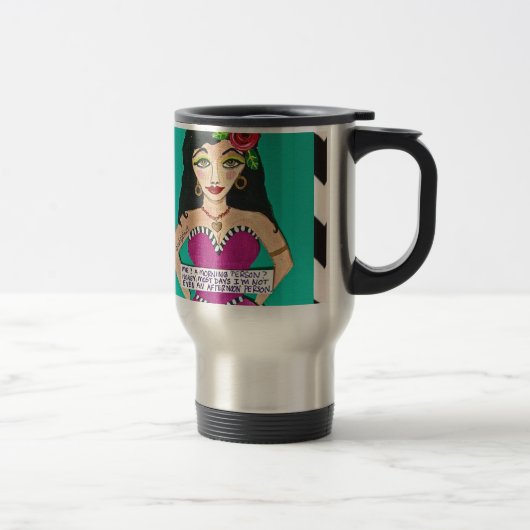 MUG DE VOYAGE VOYAGE MUG-ME ? UNE PERSONNE DE MATIN ? (Droit)