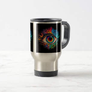 Mug De Voyage Voyage Oeil Psychédélique / Mug Commuter, 15 oz