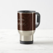 Mug De Voyage Voyage simili cuir d'acier inoxydable d'impression (Devant droit)