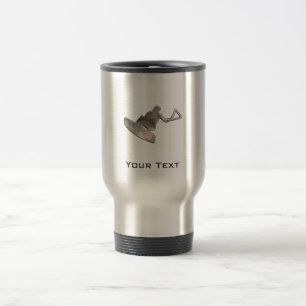 Mug De Voyage Wakeboarder ; Noir frais