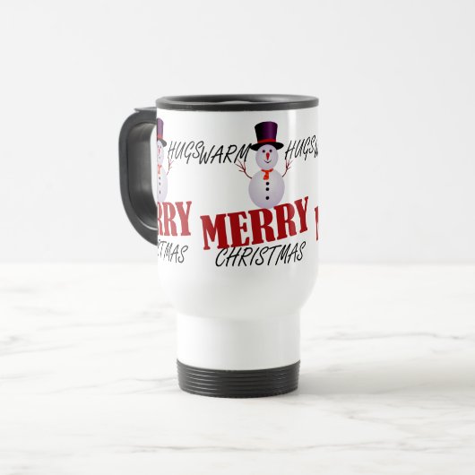 Mug De Voyage Warm Hugs Joyeux Noël (Devant gauche)