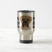 Mug De Voyage Watercolor Boxer drôle chien devis (Centre)
