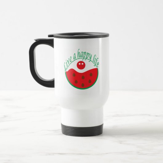 Mug de voyage Watermelon Splash Design d'été migno (Gauche)