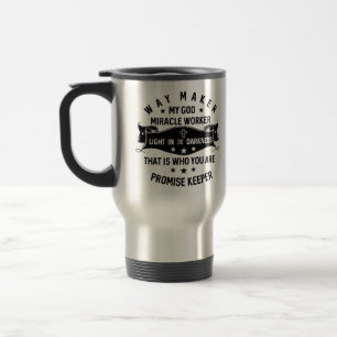 Mug De Voyage Way Maker Miracle Promesse de travail Keeper Chris