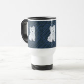 Mug De Voyage Westie Black Watch Tartan (Devant gauche)
