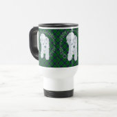 Mug De Voyage Westie sur Tartan (Devant gauche)
