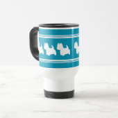 Mug De Voyage Westies turquoise (Devant gauche)