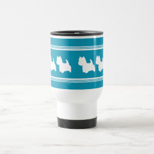 Mug De Voyage Westies turquoise