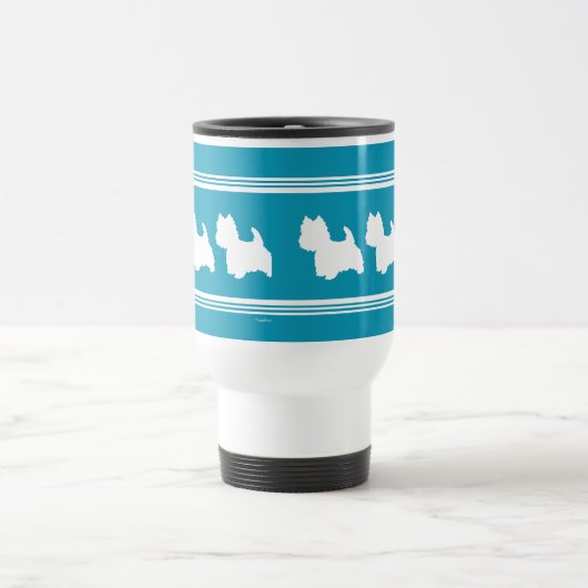 Mug De Voyage Westies turquoise (Centre)