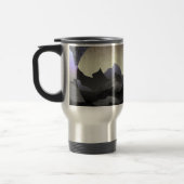 Mug De Voyage Whimsical Moon and Mountains Abstract Art (Gauche)