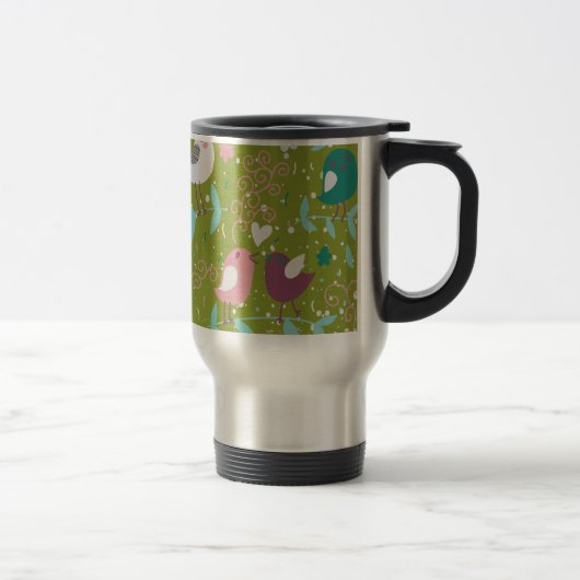 Mug De Voyage Whimsy Tweety Birds on Vines (Droit)