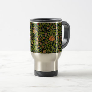 Mug De Voyage William Morris - Columbine, vert foncé, Case-Mate