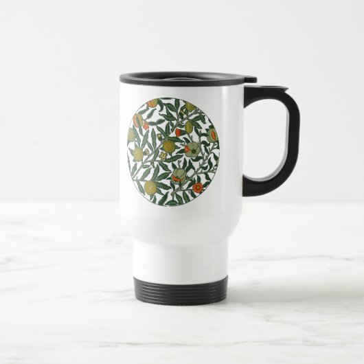Mug De Voyage William Morris Pomegranate Bleu papier peint color (Droite)