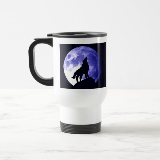 Mug De Voyage Wolf Howling à Moon (Gauche)