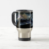 Mug De Voyage Wolf hurle sur la lune (Devant gauche)