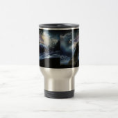 Mug De Voyage Wolf hurle sur la lune (Centre)