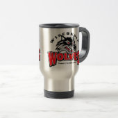 Mug De Voyage wolfs le logo sur l'acier inoxydable (Devant droit)
