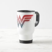 Mug De Voyage Wonder Woman Red Blue Gradient Logo (Devant droit)