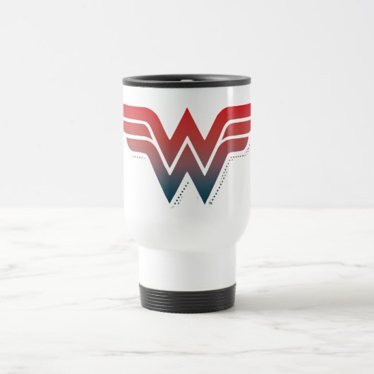 Mug De Voyage Wonder Woman Red Blue Gradient Logo (Centre)