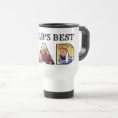 Mug De Voyage Worlds Best Dad Quote  Modern 3 Photo Collage (Devant droit)