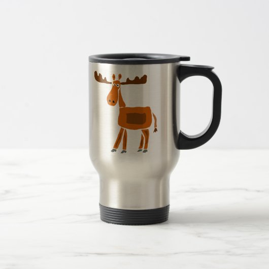 Mug De Voyage XX conception drôle d'art d'orignaux (Droit)