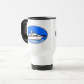 Mug De Voyage Yacht dans l'ovale (Devant gauche)