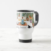 Mug De Voyage Yoga Studio Plantes et chats (Devant droit)