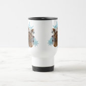Mug De Voyage Yorkshire Terrier Chien dans les flocons de neige (Centre)